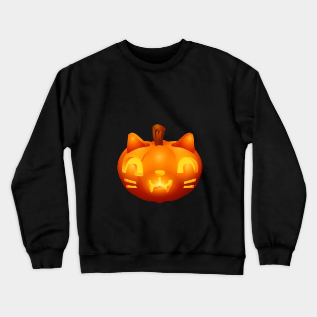 Halloween scary evil pumpkin funny pumpkin head Crewneck Sweatshirt by Amadej